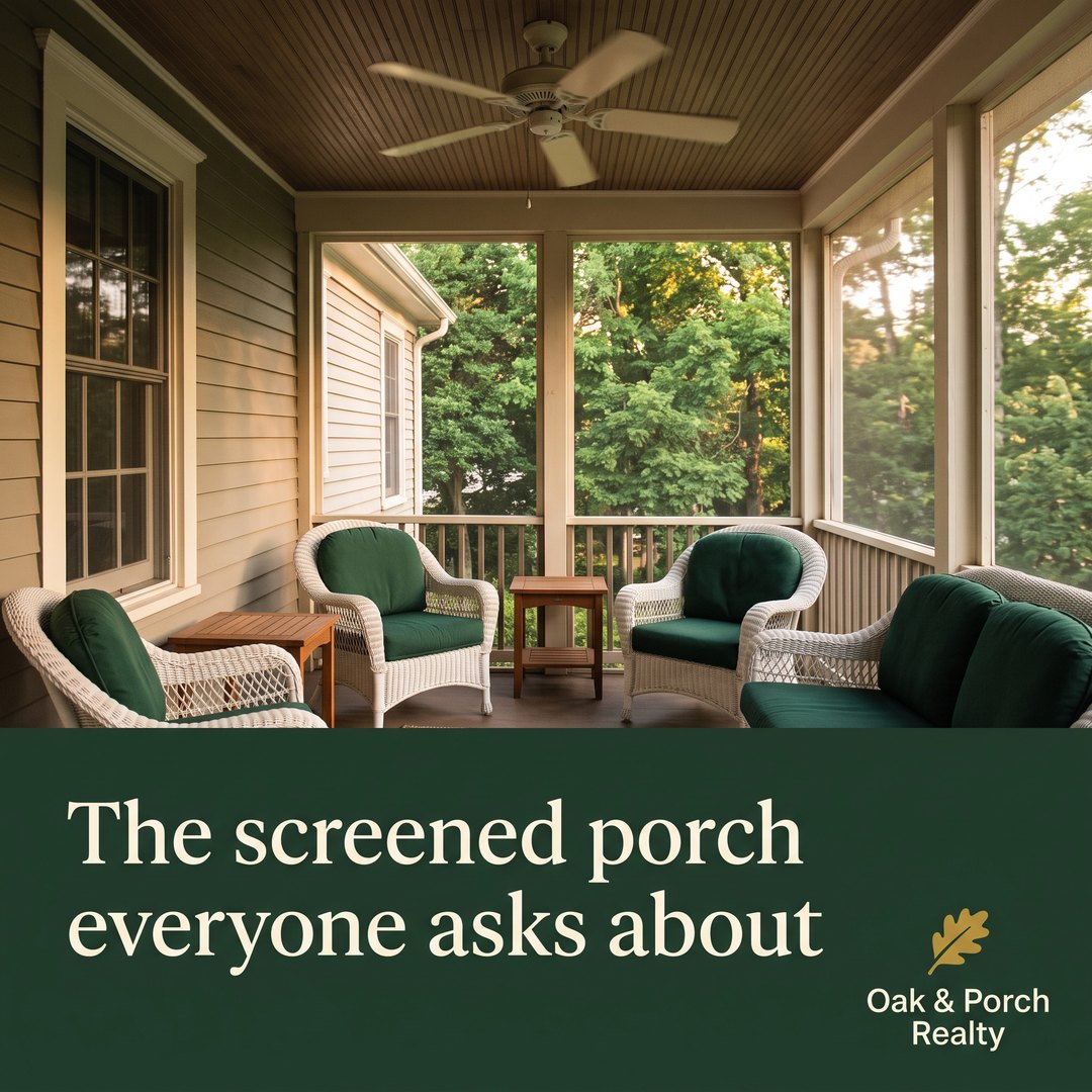 The screened porch everyone asks about