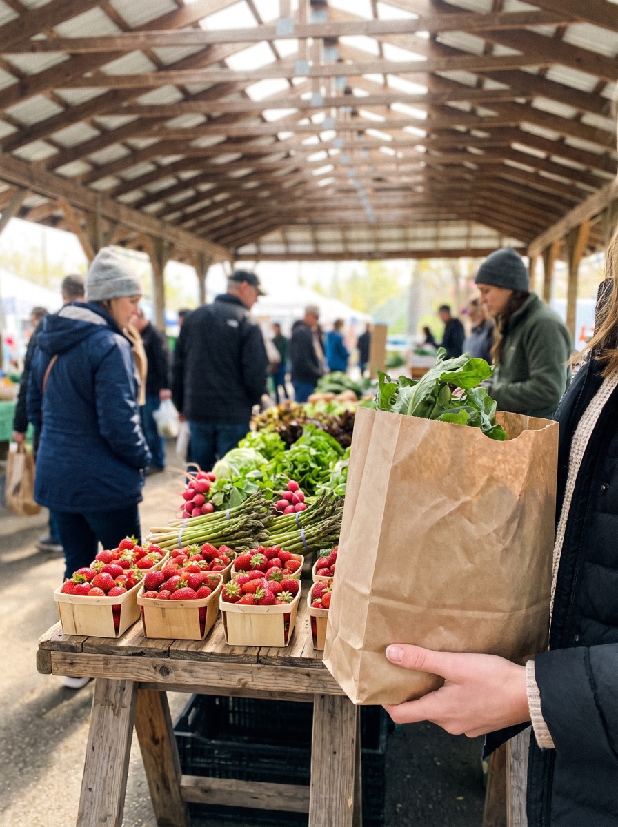 Her own photo from a Saturday morning at the State Farmers Market.