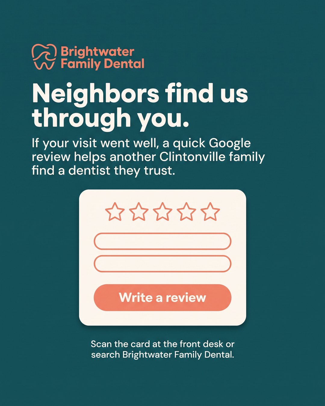 Neighbors find us through you