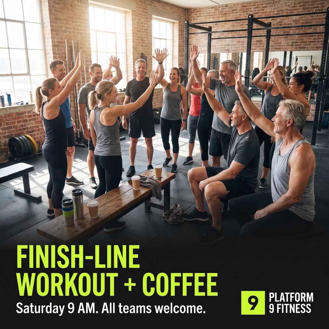 Finish-line workout + coffee