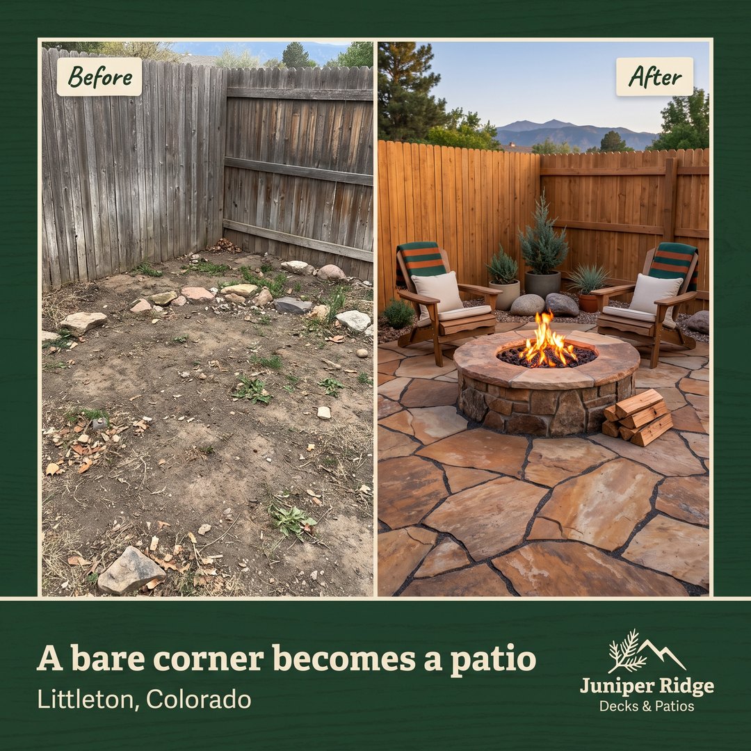 A bare corner becomes a patio