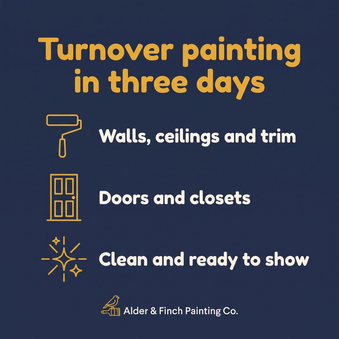 Turnover painting in three days