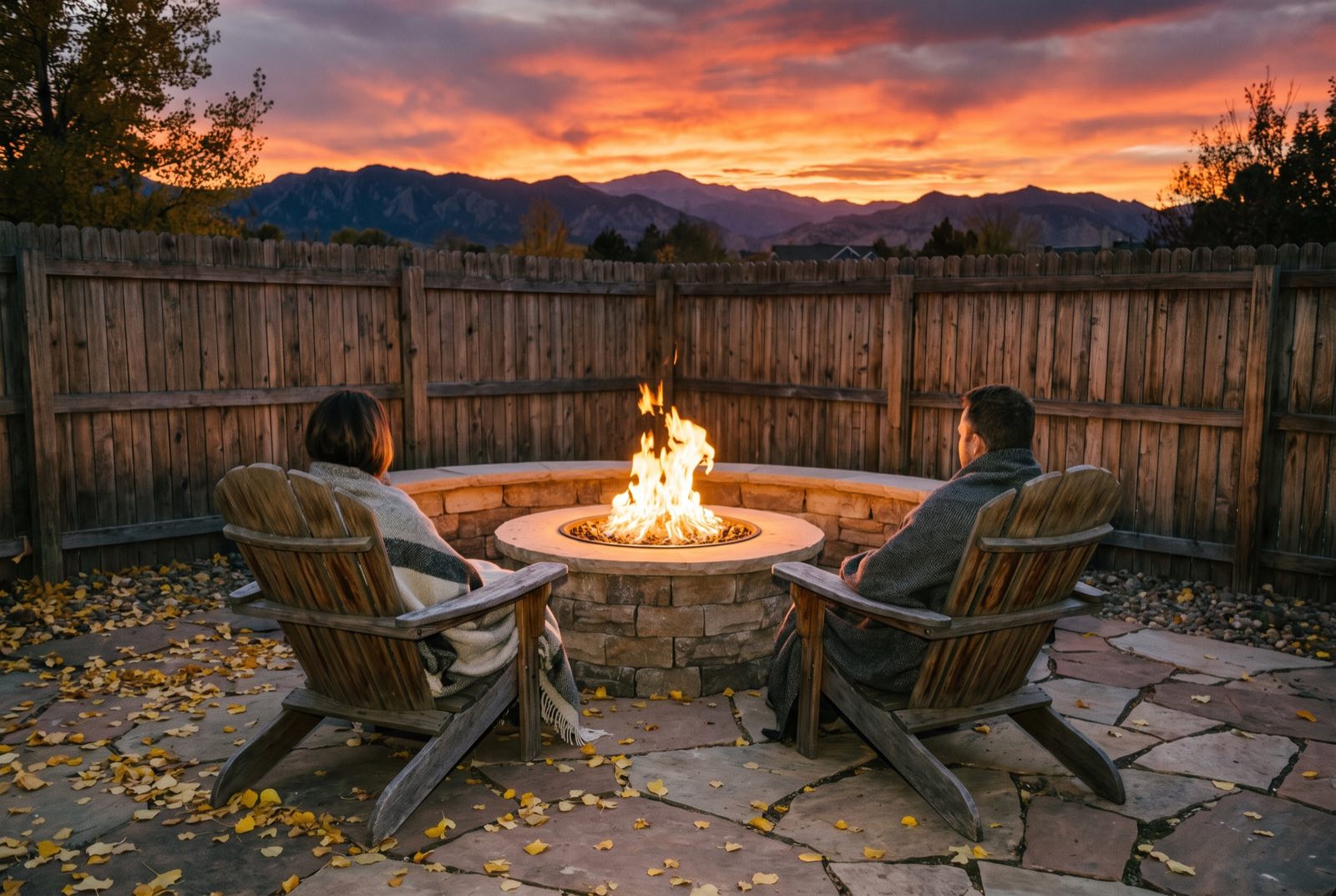Fall fire-pit patios for foothill evenings