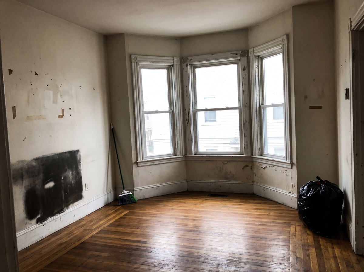 A second-floor unit on the West Side last August, the morning after the tenants moved out.